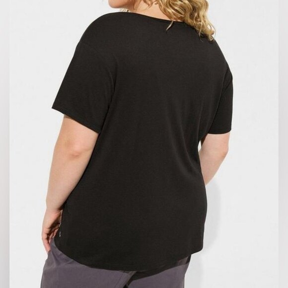 Women’s torrid 1 Black Silver Yin Yang Performance Cotton Active Tee 14 16 1X - Picture 6 of 14